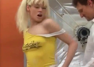White panties hottie gets licked by her dad